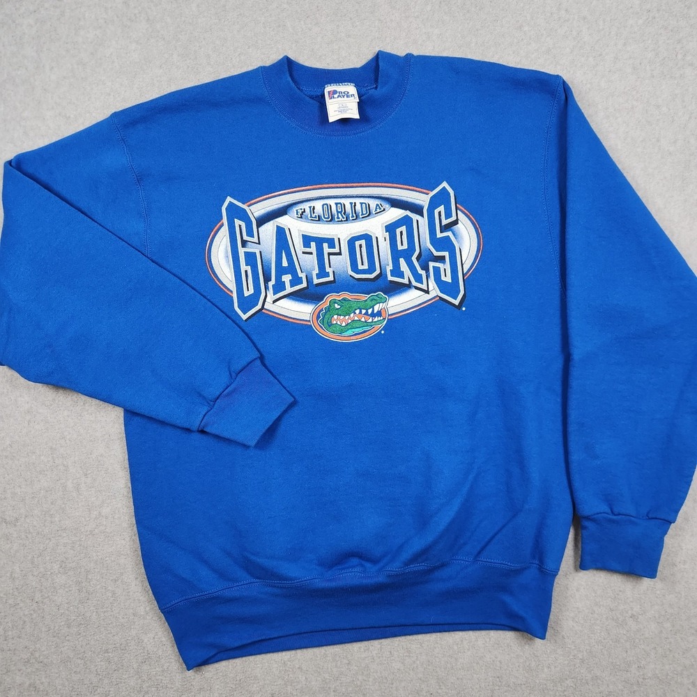 Vintage Florida Gators‎ Sweatshirt Large Blue Pro Player NCAA Made In USA